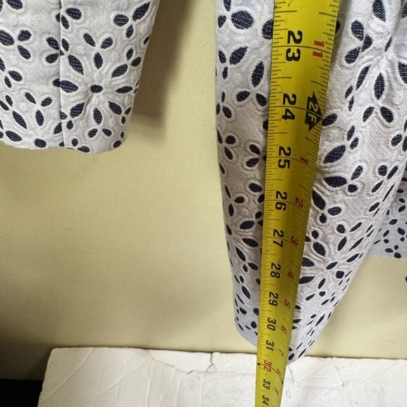 Anthropologie Elevenses NEW Eyelet Lace Trench Coat Jacket Cotton Lightweight 8 - Picture 16 of 16